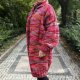Kardigan handmade wełniany z guzikami kolorowa włóczka