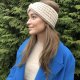 Opaska wełniana handmade beżowa 100% wełna