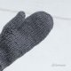 Ciepłe szare rękawiczki z jednym palcem