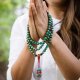 Beautiful Tibetan Turquoise Meditation Mala ❤ Naturalne turkusy, naszyjnik mala do medytacji.