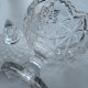 gruboszklana bomboniera puchar cukiernica  z przykrywką kultowe szkło z lat 60-ych