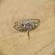 Pierścionek regulowany ametyst, wire wrapping, stal chirurgiczna