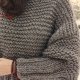 SWETER  HANDMADE MOHER Z WEŁNĄ