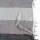 szal vintage szary pasy unisex szalik damski męski