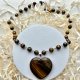 Natural Tiger Eye Heart Modern Necklace ❤ Czar i elegancja z natury ❤ Naszyjnik w miłosnej odsłonie