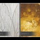 Obraz na płótnie - KWIATY GLAMOUR ORCHIDEA CZARNY BIAŁY ZŁOTY - 120x80 cm (100101)