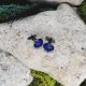 Czarne spinki do mankietów koszuli z lapisem lazuli / #00190