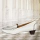 Högl damskie czółenka skórzane off-white Vintage y2k– rozmiar 42 / 7 1/2