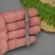 Wisiorek talizman duży kianit kyanit surowy wire wrapping stal chirurgiczna