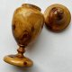 Vintage Potpourri Turned Wooden Lidded Pedestal Bowl ❤ Elegancki pojemnik na zapachy
