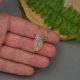 Naszyjnik Talizman z surowym cytrynem, stal chirurgiczna, cytryn wire wrapping