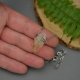 Naszyjnik Talizman z surowym cytrynem, stal chirurgiczna, cytryn wire wrapping