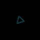 Turkusowy trójkątny wisiorek świecący w ciemności i UV handmade 2,2 cm