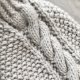 Sweter handmade chunky cable natural wełna merynosów bawełna alpaka