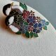 Vintage Love Birds - Cloisonne Enamel Brooch ❤ Broszka ❤