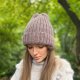 Różowa wełniana czapka Lily 100% wełna handmade ręcznie robiona