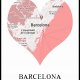 Plakat Mapa Barcelona