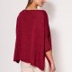 Oversize'owy sweterek - SWE040 bordo MKM