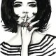 retro brunetka, 70x50cm, wydruk autorskiego obrazu
