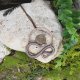 Miedziany wisiorek wąż kwarc z rutylem #350