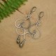 Długie kolczyki złoty piryt stal chirurgiczna, wire wrapping