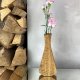 Drewniany wazon z dębu na suszone i świeże kwiaty