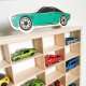 Drewniana półka na autka Hot Wheels + GRAFIKA nr1 / Garaż na Resoraki oraz samochodziki Matchbox
