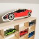 Drewniana półka na autka Hot Wheels + GRAFIKA nr2 / Garaż na Resoraki oraz samochodziki Matchbox