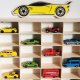 Drewniana półka na autka Hot Wheels + GRAFIKA nr3 / Garaż na Resoraki oraz samochodziki Matchbox