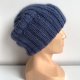 Ręcznie robiona czapka beanie MIRA 100% Merino plus moher i jedwab 13 dżins - od ręki