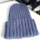Ręcznie robiona czapka beanie MIRA 100% Merino plus moher i jedwab 13 dżins - od ręki