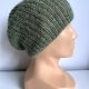 Handmade Czapka damska AUREA 100% Baby Merino plus moher i jedwab 38/18 Oliwka