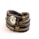 zegarek-bransoletka czarno-złoty z serduszkiem