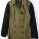 H&M damski płaszcz z paskiem khaki / 34 - XS