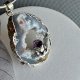 Artistic Necklace - Agate and Amethyst ❤ STWORZONY PRZEZ NATURĘ - HARMONIA YIN I YANG ❤ Srebro 925