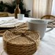 Zestaw 4 okrągłych podkładek pod kubki boho