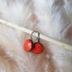 Pomarańczowe damskie kolczyki wiszące ENERGETYCZNE KOLCZYKI DŁUGIE minimalistyczna barwna BIŻUTERIA HANDMADE prezent świąteczny dla niej GAIA -CERAMIK