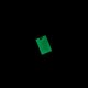 Zielony prostokątny wisiorek świecący w ciemności i UV handmade 2 x 2,9 cm