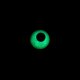 Okrągły, zielony wisiorek świecący w ciemności i UV handmade 3,9 cm