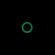 Zielony okrągły wisiorek świecący w ciemności i UV handmade 2,9 cm