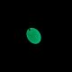 Zielony wisiorek owalny 3,9x3 cm świeci w ciemności handmade
