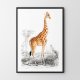 Plakat Żyrafa vintage - format 50x70 cm