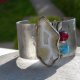 Połsurowy chalcedon - BRANSOLETA MANKIET - CUFF
