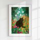 Plakat- Gustav Klimt 30x40 cm - ogród wiejski z kotem