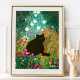 Plakat- Gustav Klimt 30x40 cm - ogród wiejski z kotem