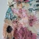 Piękna spódnica vintage w kwiaty, w składzie len, XS
