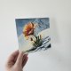 Mały prezent, oryginalny, Kwiat, obraz akrylowy, jasne kolorowe do domu miniaturowy nowoczesny prezent 15x15 cm