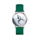 Zegarek mały - Czarny smok - silikonowy, zielony