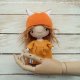 Lala - LISEK, dekoracja tekstylna, OOAK, pocket doll