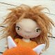 Lala - LISEK, dekoracja tekstylna, OOAK, pocket doll